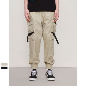 Nuovo stile <span class=keywords><strong>nero</strong></span> 100% cotone uomo Hip Hop pantaloni Cargo <span class=keywords><strong>con</strong></span> grande tasca personalizzata - Product Image 4