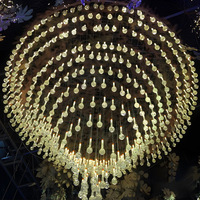 Accessoires de décoration de lieux de mariage, lustre en acrylique en forme de goutte d'eau, décoration de scène de mariage, lumières d'ambiance