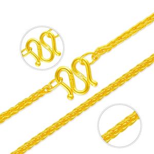 Collar de Joyería Fina con Cadena Chopin de Cola de Zorro, Oro Puro 24k G9999, Diseño Chino - Product Image 2