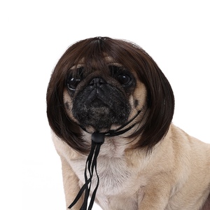 Pelucas de Navidad para Mascotas, Perros y Gatos, Estilo Bobo con Raya al <span class=keywords><strong>Centro</strong></span>, Color Blanco Hueso, Accesorios Navideños para Mascotas, Ideales para Halloween y Navidad - Product Image 3