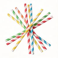 Pailles en papier biodégradables 100 % recyclées en pâte de bois, jetables, de 6 mm, 8 mm, 10 mm, 12 mm, pour Bubble Tea – Vente en gros