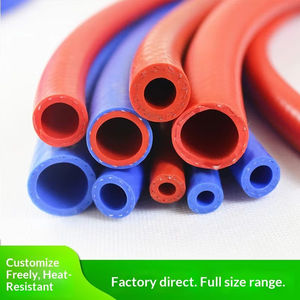 Tubo Flessibile in Silicone per Auto, Alta Temperatura 220°C, Resistente ad Alta Pressione, Tubo per Vuoto a Doppia Treccia con Morsetto, Linea Blu per Aria Calda - Product Image 2