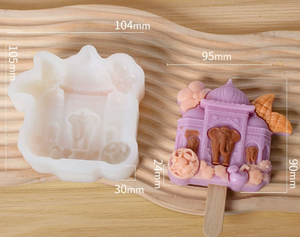 Sanxin Wenchuang fait à la main bricolage de qualité alimentaire Silicone moule à crème glacée Fanhua scénique Spot moule jetable - Product Image 2