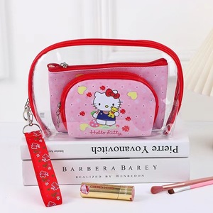 حقيبة مكياج يابانية الطراز على شكل قطة من الجلد الصناعي، حقائب مستحضرات التجميل للسفر، حقائب تخزين أنيقة للسفر - Product Image 6