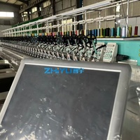 Machine à broder plate automatique ZHIYU informatisée à 48 têtes et 6 aiguilles, haute vitesse 1500 tr/min, avec dispositif de paillettes simples OLH
