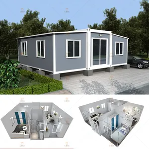 Cbox casas de cabine de luxo 20 40 pés, casas modulares de metal profissionais, contêiner expansível portátil