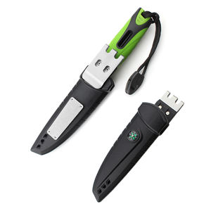 سكين مطوي بمقبض PP + TPR رائج المبيع دمج بين الأسلوب والدقة سكين صيد مع بوصلة وشفرة - Product Image 3