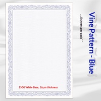 Papier de certificat universel A4 à bordure décorative pour collection de récompenses et certificats de qualification, avec impression intérieure et emballage