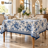 Nappe ronde en polyester imprimée sur mesure OEM, effet lin plissé, pour décoration de maison et de mariage, 120 pouces