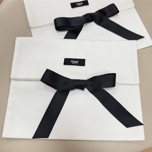 Bolsa de Algodón Muselina con Logotipo Personalizado, Bolsa de Algodón Blanca con Cierre de Cinta, Bolsa para Ropa, Bolsa para Cosméticos - Product Image 3