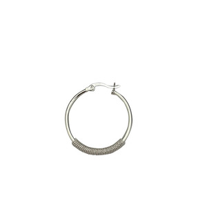 Sterling Silver S925 Hoop Earrings For Women Minimalist Korean Style Everyday Wear <b>Large</b> And Small Size Geometric Design - Product Image 5