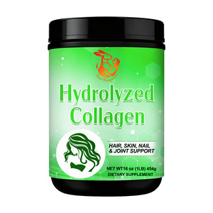 Collagène hydrolysé en poudre OEM ODM avec 18g de protéines pour la santé des cheveux, de la peau, l'élasticité des ongles et le soutien des articulations - Complément de collagène - Product Image 1