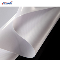 Fabricant chinois, vente en gros de matériaux publicitaires d'extérieur, impression, PVC flexible rétro-éclairé, anti-âge, finition haute brillance, UL94 HB, ignifuge