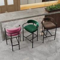 Designs de Salon Italien Style Minimaliste Tabourets de Bar de Haute Qualité au Design de Luxe en Velours