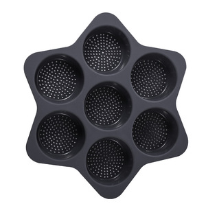 Moule à <span class=keywords><strong>hamburger</strong></span> en silicone à 7 cavités, antiadhésif, résistant à la chaleur, <span class=keywords><strong>de</strong></span> qualité alimentaire, sans BPA, passe au lave-vaisselle - Product Image 5