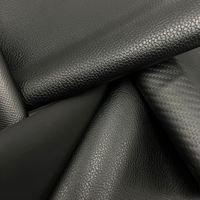 Tissu en cuir PU noir gaufré en gros pour chaussures, sacs, bagages - Résistant à l'abrasion, imperméable, écologique, personnalisable OEM