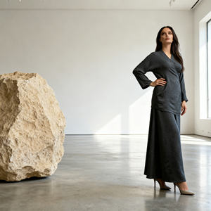 Nouvelle robe Abaya décontractée en polyester uni de haute qualité pour femmes musulmanes, fournisseur en gros - Product Image 4