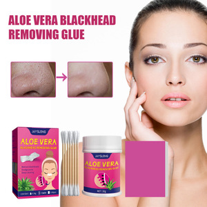 Jaysuing Retrait de la colle nettoyant l'acné fermeture points noirs Gel lacrymogène poudre Aloe Vera nez Patch ensemble - Product Image 1