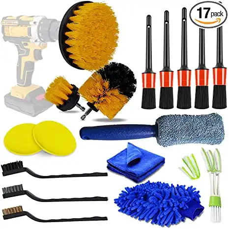 All Interior And Exterior Detailing Brush Kit