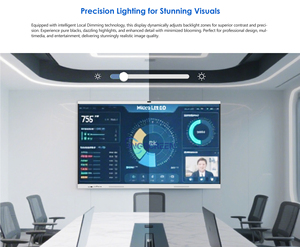 Bảng tương tác cảm ứng đa điểm UHD 4K ingscreen thông minh khổ lớn 55 65 75 85 bảng đen chống chói 98 inch cho lớp học - Product Image 6