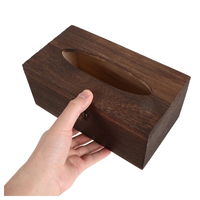 Boîte à mouchoirs en bois de noyer avec couvercle à charnière et loquet de verrouillage pour distributeur de serviettes, décoration pour la maison et le bureau