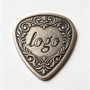 Personalized Music Jewelry Custom CNC Machined Engraved Guitar Pick Pendant Necklace in Precious Metals From <b>Drawings</b> or Samples - Product Image 3