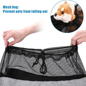 Tas selempang hewan peliharaan ekstra besar, kapasitas 15-25lbs tali empuk dapat disesuaikan ritsleting tas bahu poliester ramah perjalanan untuk anjing - Product Image 6