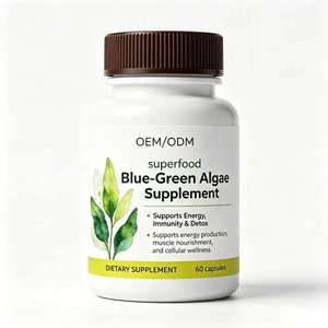 OEM/ODM Spiruline 500mg Capsules Antioxydant Superaliment Soutien Énergétique Immunité Détox Naturelle du Corps Adulte 60 Capsules - Product Image 1