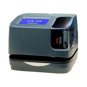 Document Stamp Time Clocks Dual <b>Red</b> & Black Color 5-Line Custom Printing <b>Date</b> Time Stamp Machine - Product Image 1