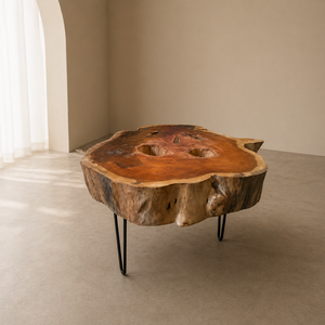 Traditional Style Eco-Friendly Durable <b>Reclaimed</b> Mahogany <b>Table</b> for Living <b>Dining</b> Room Handmade Multifunction Wooden Furniture - Product Image 2