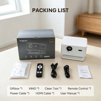 Projecteur Google TV ROJIN X4AD, résolution native 1080P, compatible 4K, cinéma maison portable, WiFi, vente en gros, logo OEM personnalisé