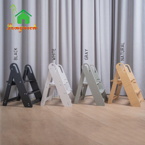 <span class=keywords><strong>Escalera</strong></span> <span class=keywords><strong>de</strong></span> <span class=keywords><strong>Madera</strong></span> <span class=keywords><strong>de</strong></span> <span class=keywords><strong>Dos</strong></span> <span class=keywords><strong>Peldaños</strong></span> con Diseño Moderno para Dormitorio y Baño, Ajustable para Adultos y Niños - Product Image 5