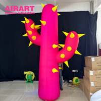 Ballon gonflable en forme de tube de cactus vert, taille sur mesure
