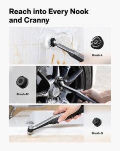 Brosse de nettoyage HOTO rechargeable pour joints, étanche IPX7, pour salle de bain, <span class=keywords><strong>carrelage</strong></span>, coins et fentes, nettoyeur rotatif sans fil - Product Image 3