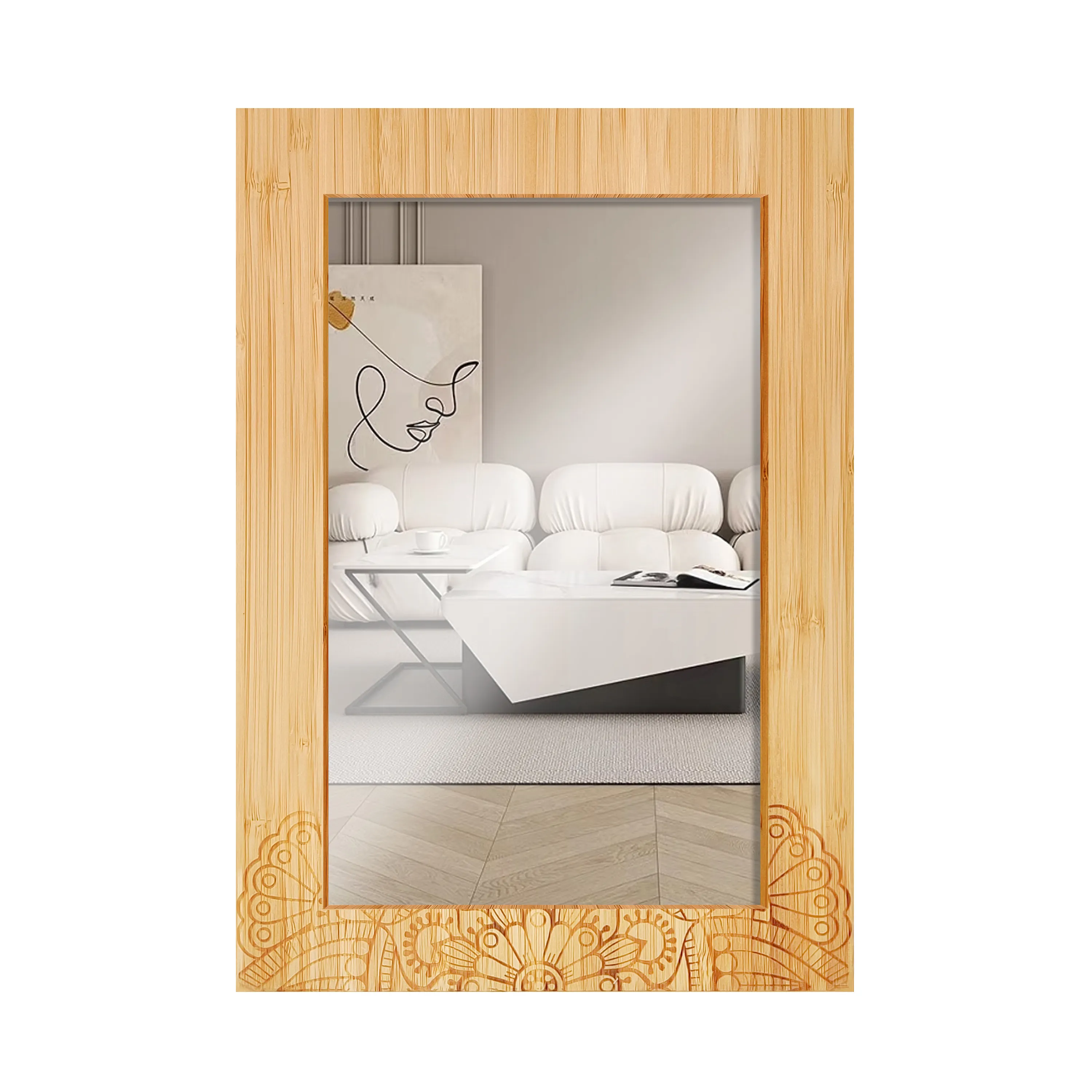 YCZM personalizado decoración del hogar cuadro enmarcado para pared de fondo dormitorio Pared de mesa marco de fotos de madera de Bambú