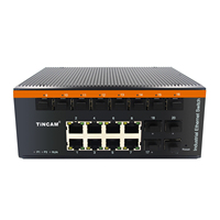 Commutateur Ethernet industriel Tincam géré, 20 ports Gigabit Full-Duplex QoS, commutateur réseau DIN-Rail