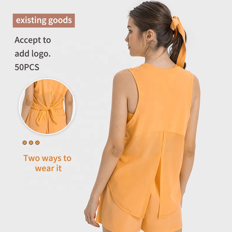 Breathable Training Workout Activewear Women Athletic Slim Fit Seamless Yoga Clothes Singlet Mesh Bra Top Tank Top