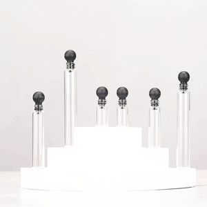 Компактные мини-0,5 мл 1 мл 2 мл 3 мл 5 мл стеклянные пробирки для духов флаконы тестеры со стильными черными шариками - Product Image 5