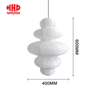 Lampe suspendue artisanale OEM en papier Washi à plusieurs niveaux, luminaire de plafond irrégulier superposé pour la maison, le bureau, l'hôtel, le restaurant D40X60CM