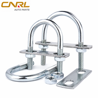 Ensemble de boulons en U galvanisés M6 M8 M10 M12 M16 M20 DIN3570 pour fixation de colliers de serrage de tuyaux, unités, boîtes, éléments, sacs et bacs