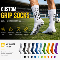 Calcetines de Fútbol Antideslizantes para Hombre y Mujer, Calcetines Deportivos de Entrenamiento con Agarre y Logotipo Personalizado en la Parte Inferior para Futbolistas