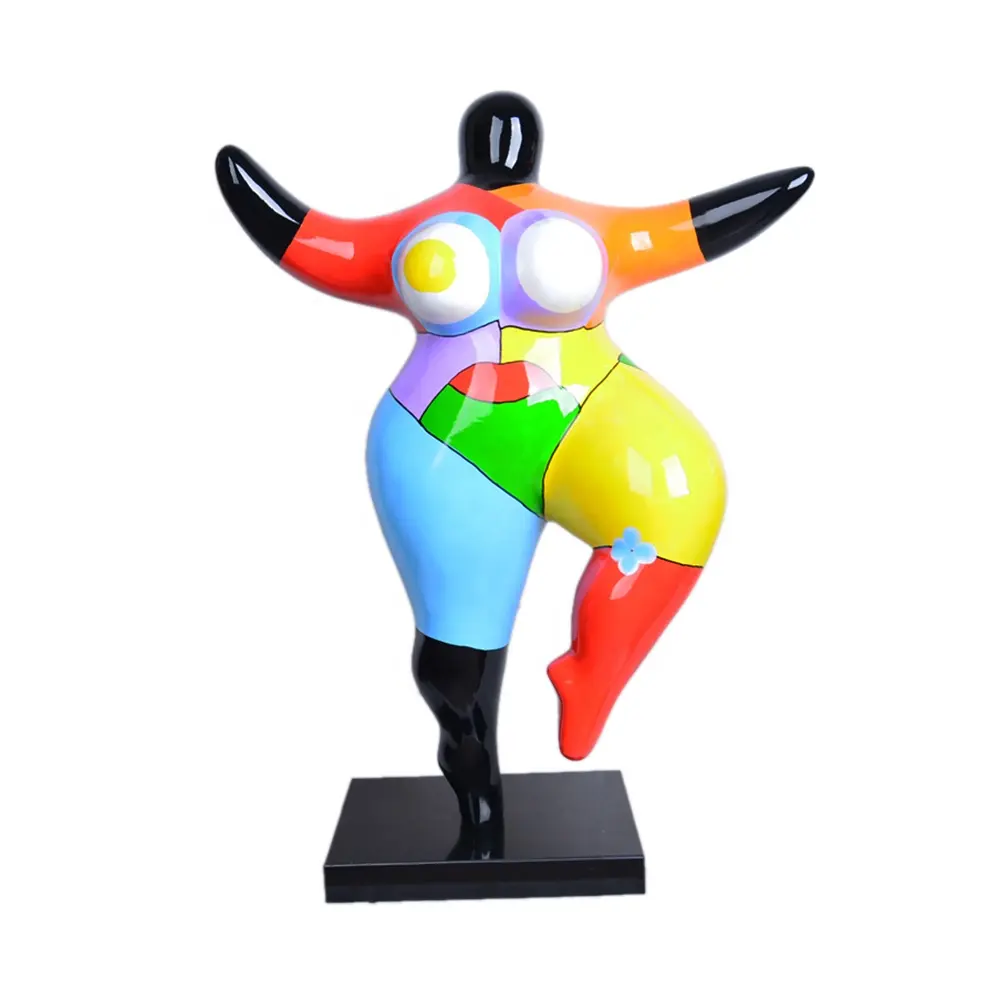 Custom Handmade Ballet Dancer Sculpture Cute Fat woman Resin Statues Art Fiberglass Figurine