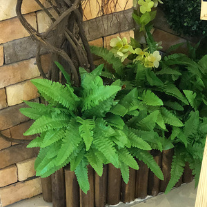 Large <b>Artificial</b> Green Fern Persian <b>Grass</b> Fa ke Leaves Plant For Wedding Wall Background Home Garden Landscape Decoration - Product Image 2