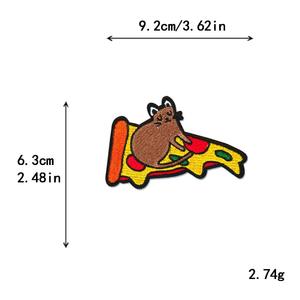 Vente en gros d'aliments Pizza délicieux badges brodés patchs de repassage bonbons pop-corn bricolage vêtements vestes chapeaux sacs à dos jeans - Product Image 3