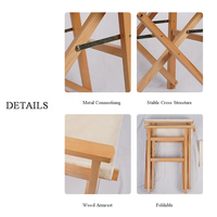 Chaise de Réalisateur Pliable Écologique et Imperméable de Haute Qualité, Style Moderne, Portable, pour Jardin et Terrasse Extérieurs