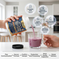 Colágeno Multi-Péptidos Saborizado Directo de Fábrica para Movilidad Articular y Recuperación Deportiva, Bajo MOQ, Etiqueta Privada, Mezcla Nutricional en Polvo