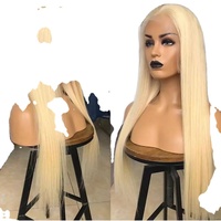 Nouvelle perruque Lace-Front dorée claire la plus vendue, cheveux longs et raides, options de longueur ajustables, rehaussement du contour du visage, entièrement permanente