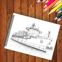 Livre de coloriage sur le transport, 24 pages grand format avec voitures, camions, trains, bateaux, avions pour enfants débutants, papier spirale