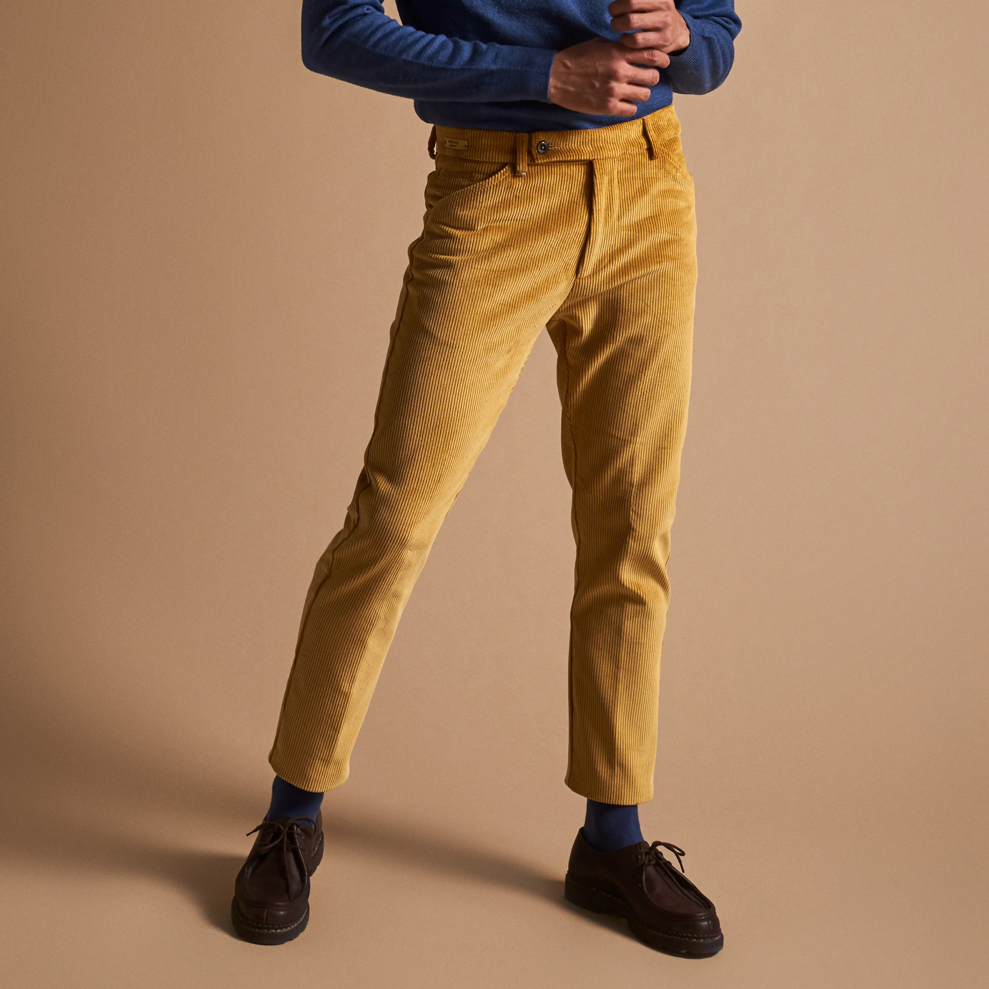 Italian Manufacturer Multi-Colors Men's Apparel Berwich Retro Theca Flat Cotton Trousers Men Long Pant