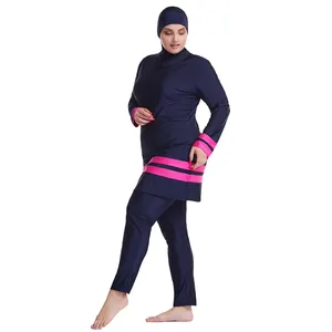 プラスサイズのフルカバーイスラム教徒の女性の水着ヘッドカバー付きの控えめな水着